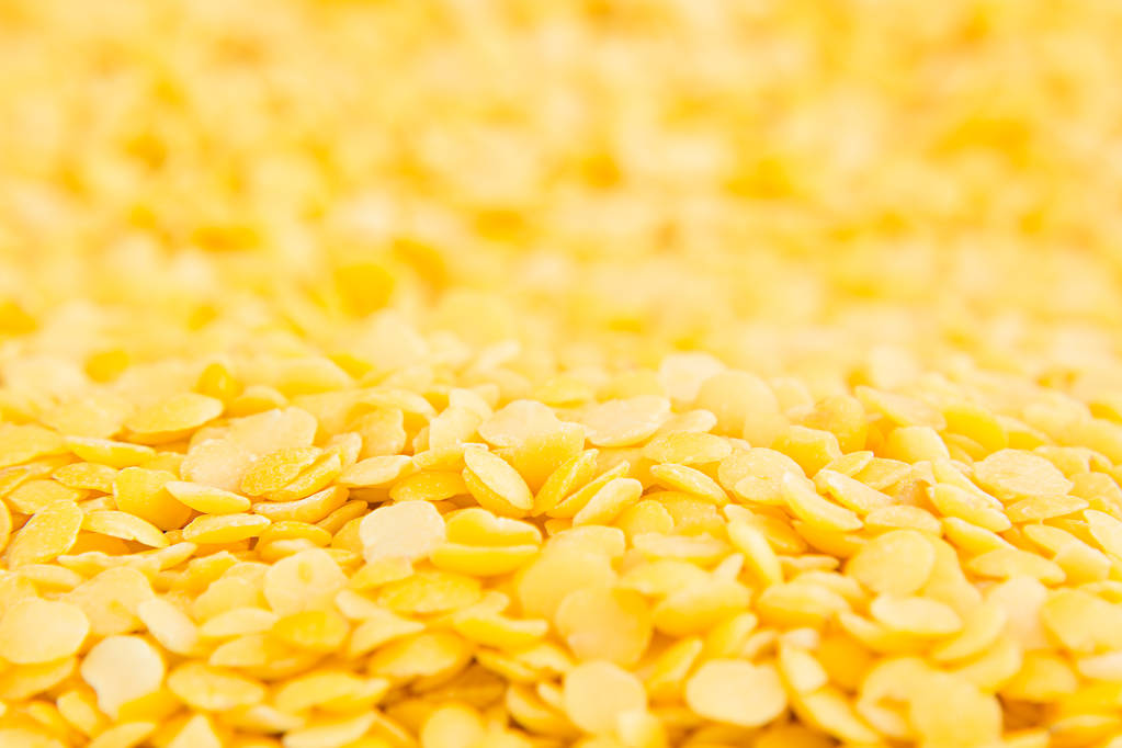 Yellow purified lentil macro background.  - Photo, Image