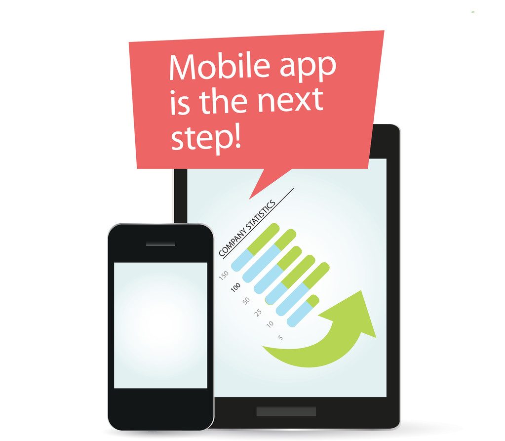 Mobile app is the next step! - Vector, Image