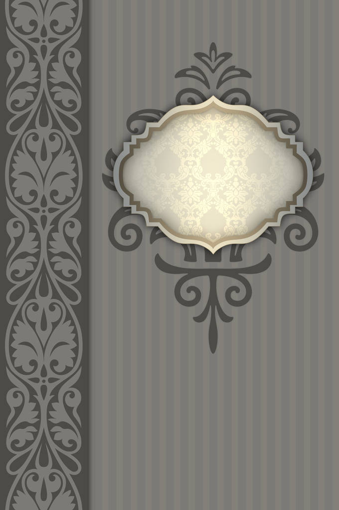 Decorative background with ornamental border and frame. - Photo, Image