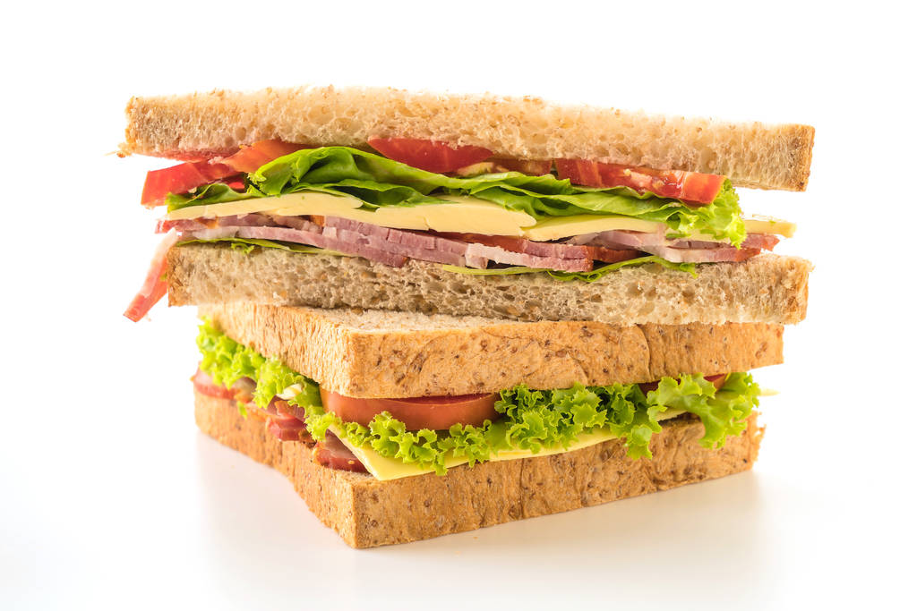 Сэндвич на белом фоне
 - Фото, изображение