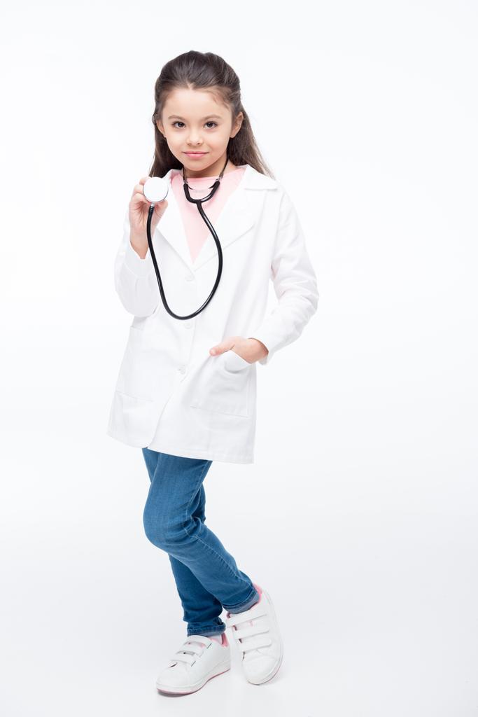 Menina em traje médico
 - Foto, Imagem