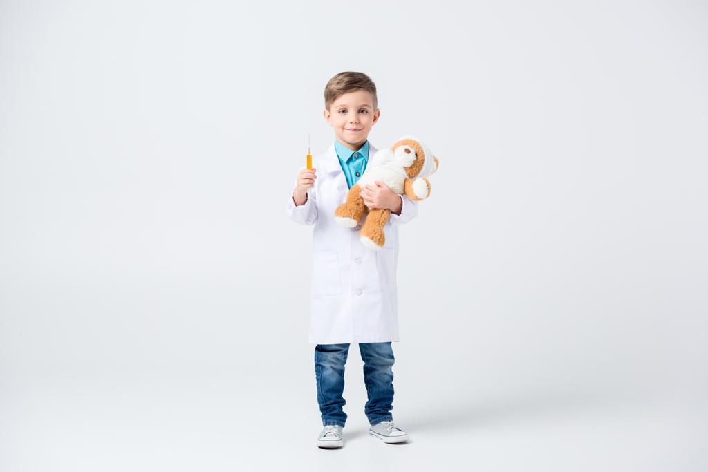 Little boy playing doctor - Photo, Image