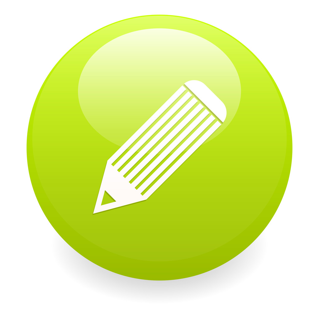 Bouton internet crayon pictogram groen - Vector, afbeelding