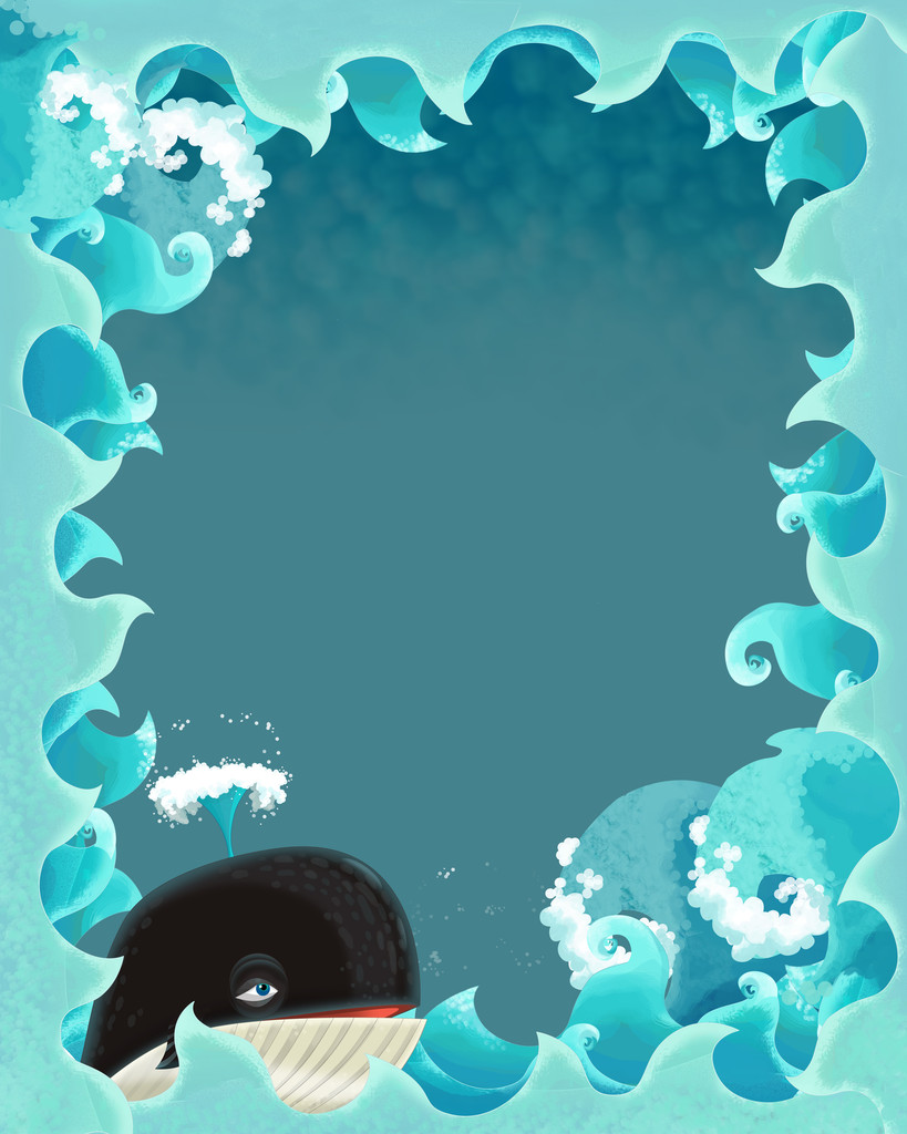 Taiteellinen sarjakuva runko - aallot valas
 - Valokuva, kuva