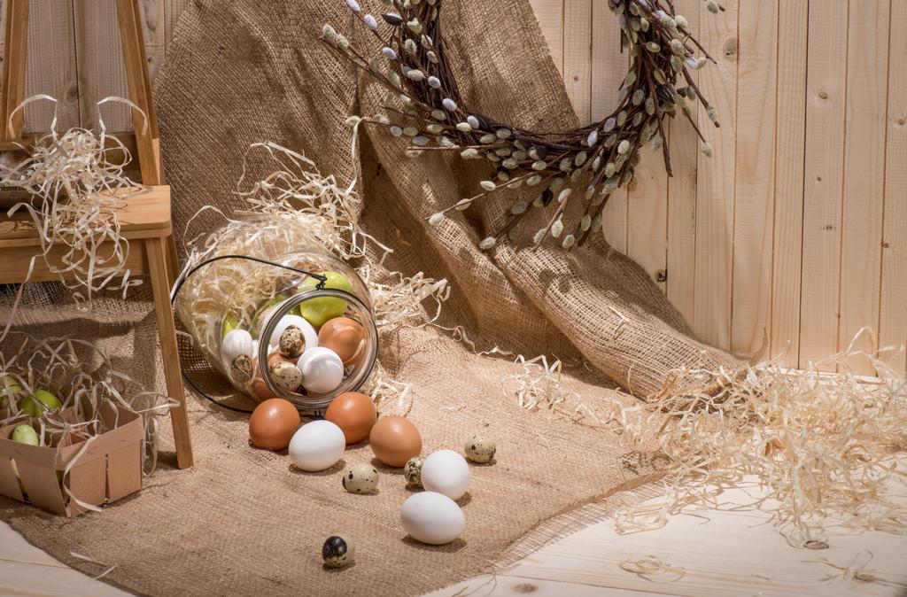tavuk ve Bıldırcın yumurta - Fotoğraf, Görsel