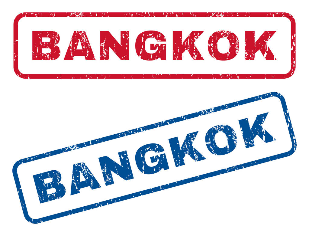 Μπανγκόκ λαστιχένιες σφραγίδες - Διάνυσμα, εικόνα