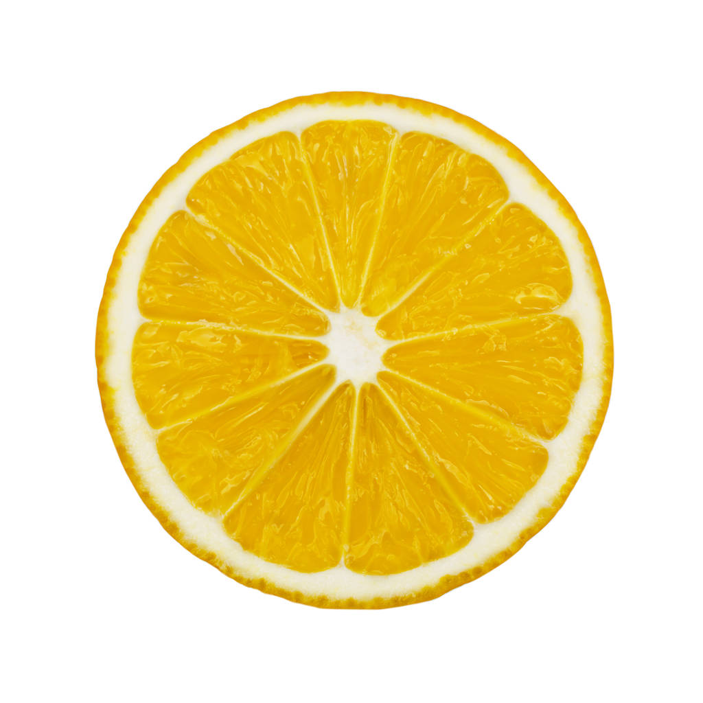 Кругла секція лимона ізольована на білому тлі
 - Фото, зображення