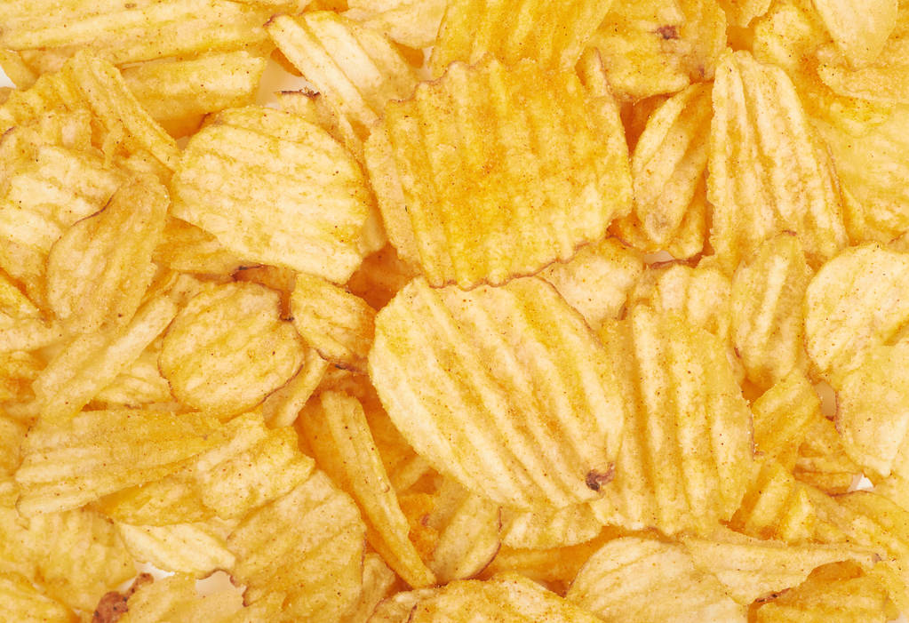 Powierzchnia pokryta chipsy ziemniaczane - Zdjęcie, obraz
