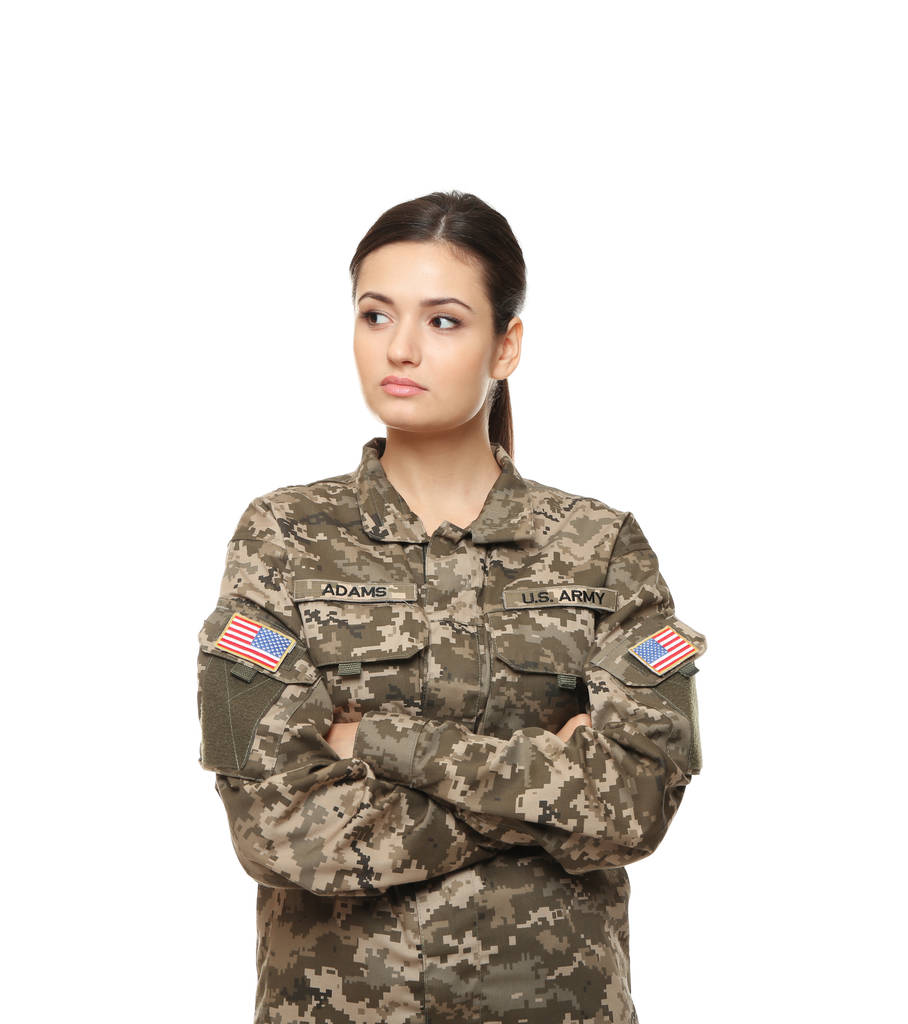 Csinos női katona - Fotó, kép