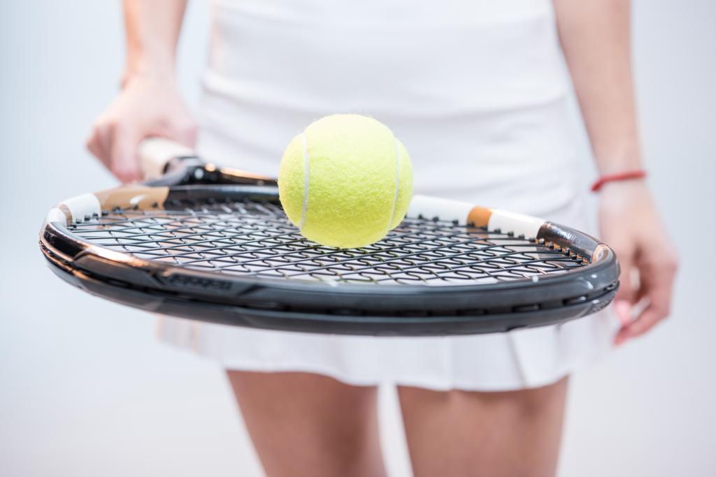 Female tennis player with racquet - Photo, Image