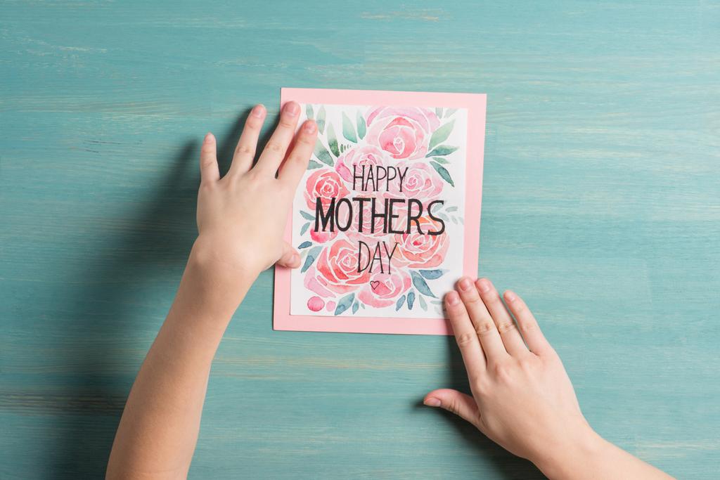 Szczęśliwa kartka Dnia Matki  - Zdjęcie, obraz