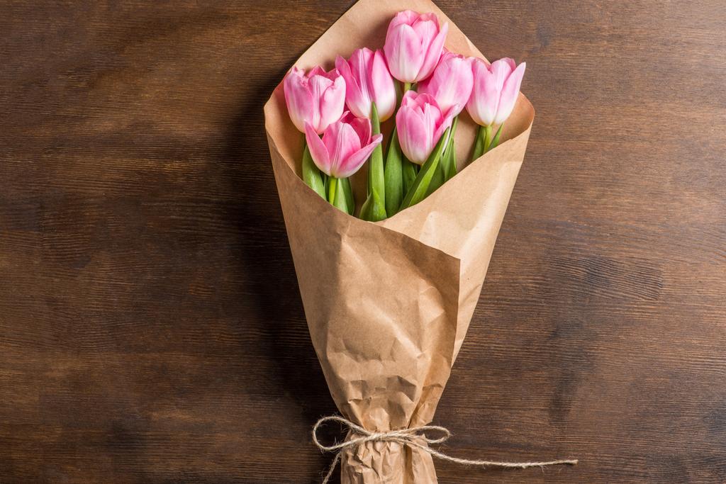 Рожеві тюльпани букет
 - Фото, зображення