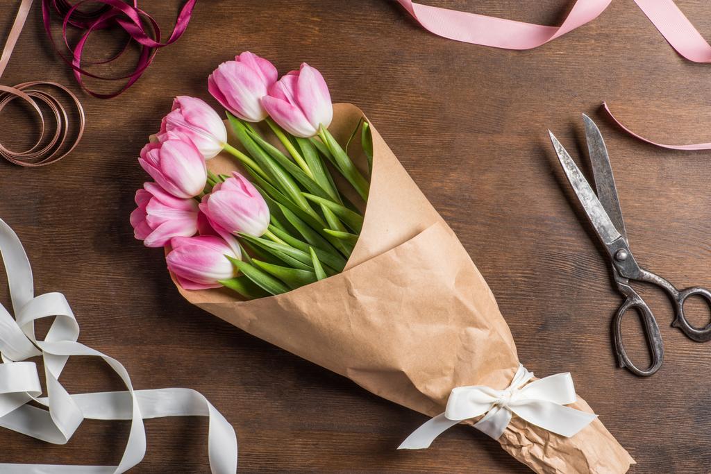Bouquet de tulipes roses
 - Photo, image