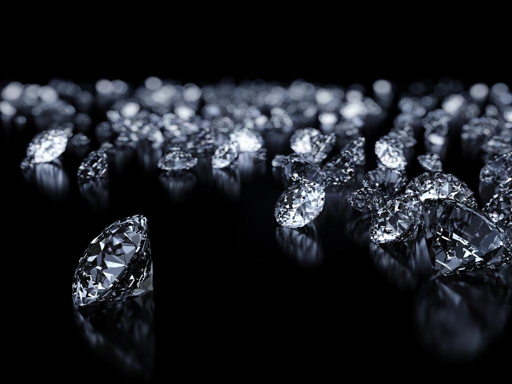 Diamonds on black backgorund - Photo, Image