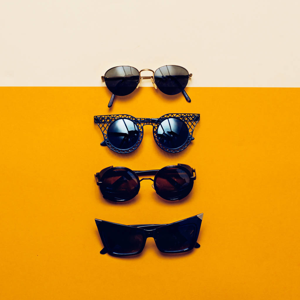 Collage instellen stijlvolle zonnebril. Worden in de trend  - Foto, afbeelding