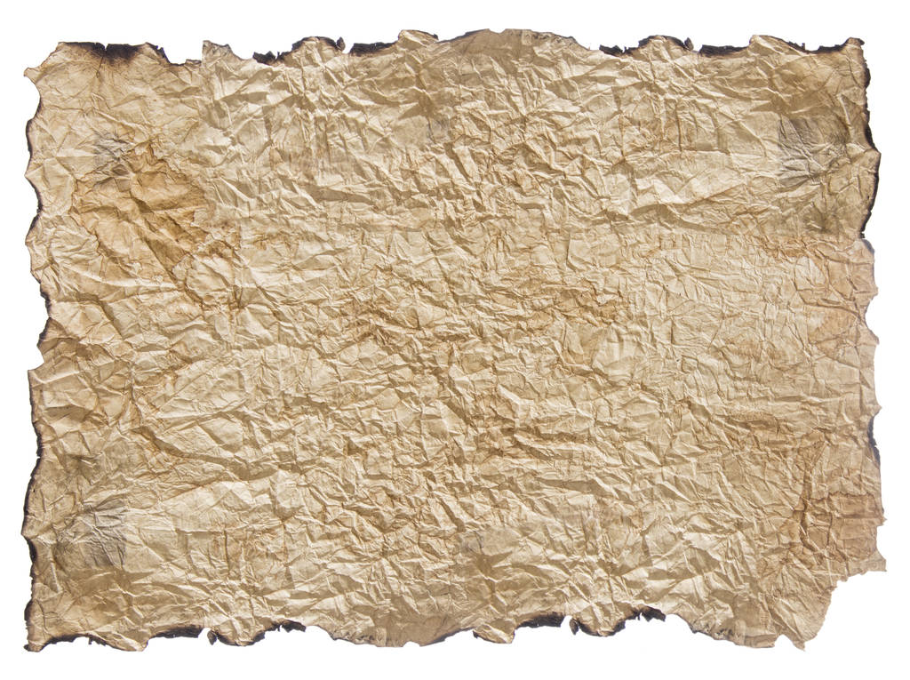 texture of crumpled  paper with burnt edges  - Photo, Image