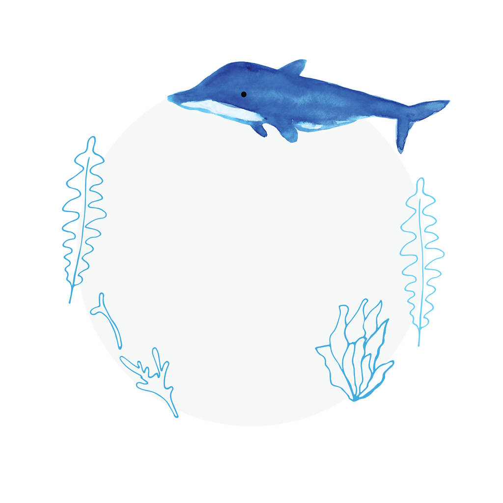Ручная живопись акварель голубое море, бумажная текстура
 - Фото, изображение