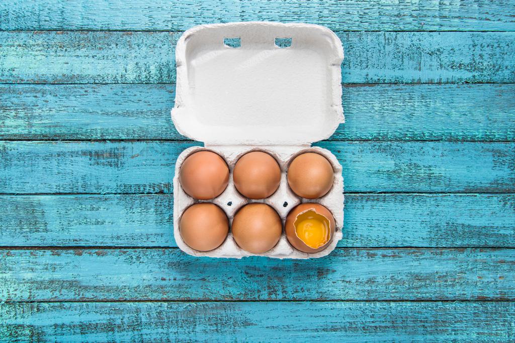 chicken eggs in box - Photo, Image
