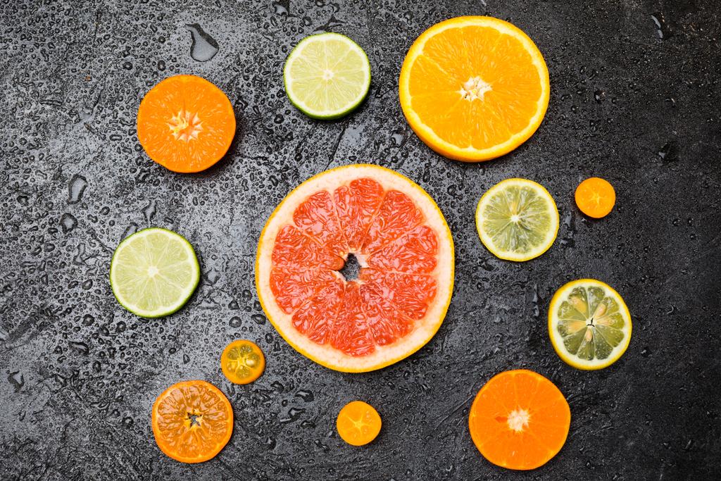 citrusvruchten segmenten - Foto, afbeelding