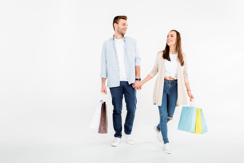 Couple avec sacs à provisions - Photo, image