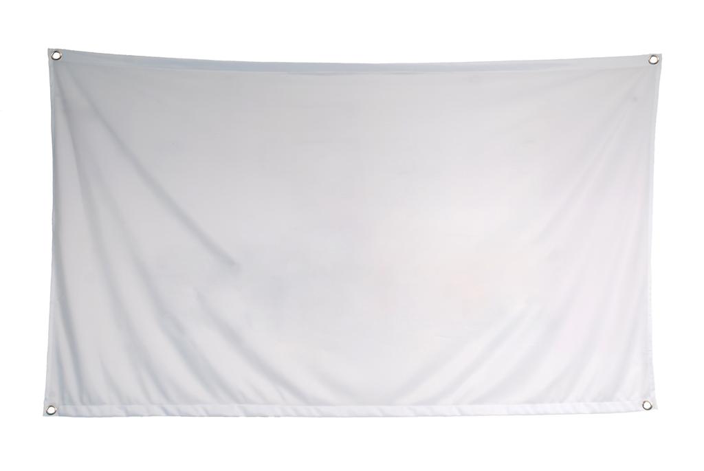 La bandera vacía está aislada en un blanco
 - Foto, Imagen