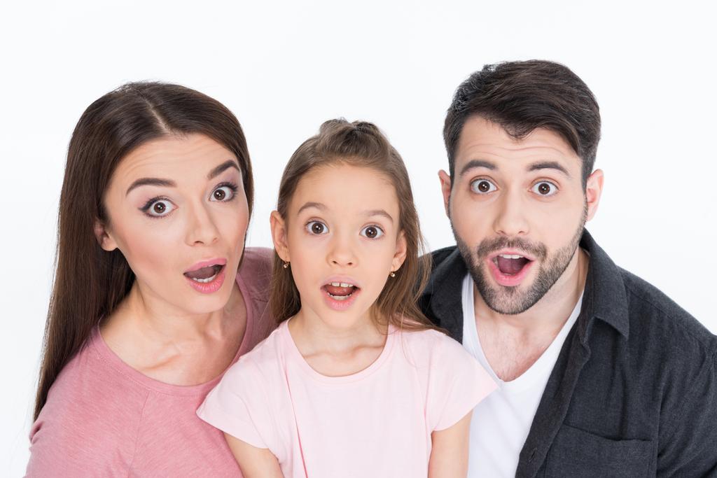 Surprised young family - Photo, Image
