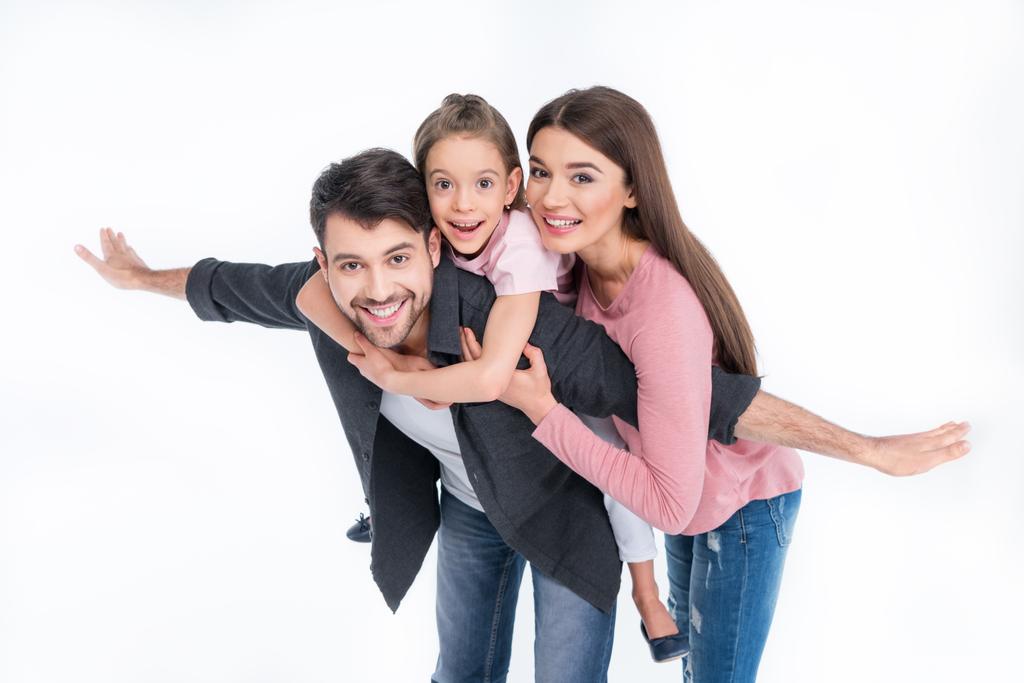 glückliche Familie mit einem Kind   - Foto, Bild