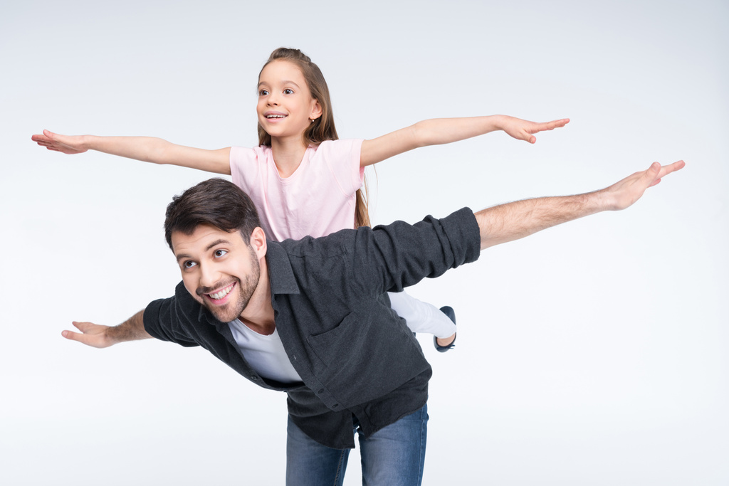 Щасливий батько і дочка
  - Фото, зображення