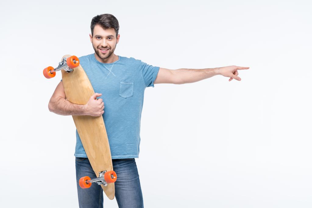 young man with skateboard - Photo, Image