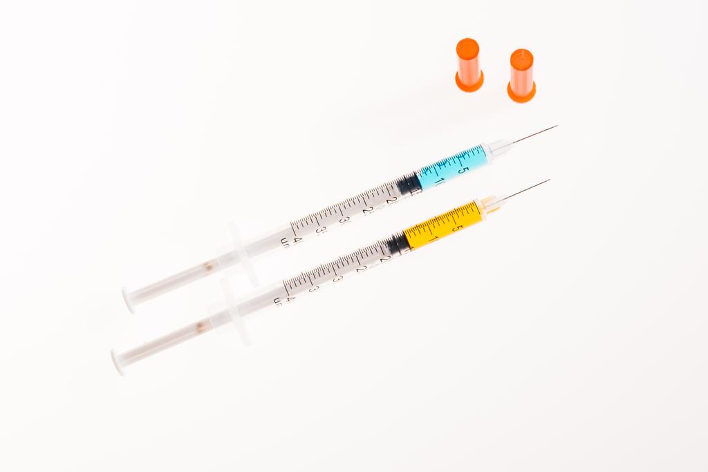 Insulin syringes for diabetes  - Photo, Image