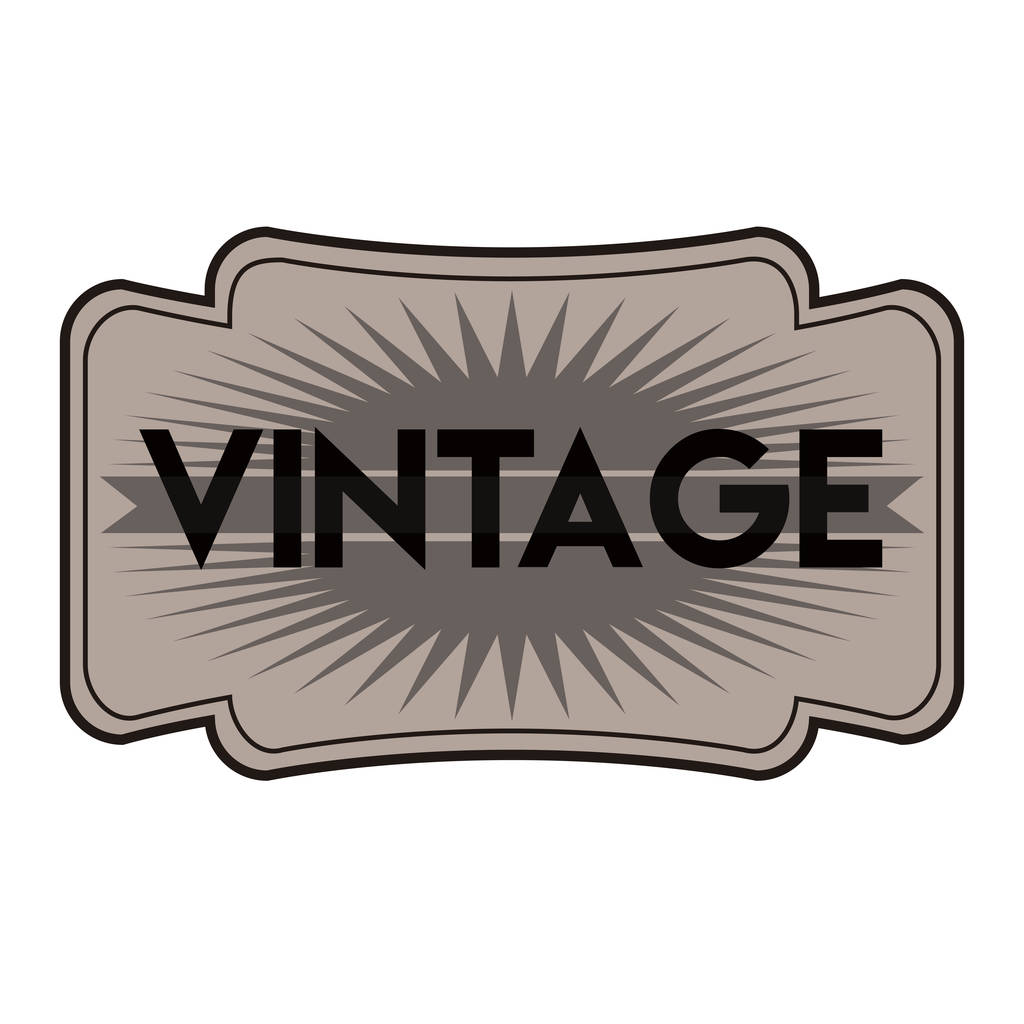 Απομονωμένη vintage ετικέτα - Διάνυσμα, εικόνα