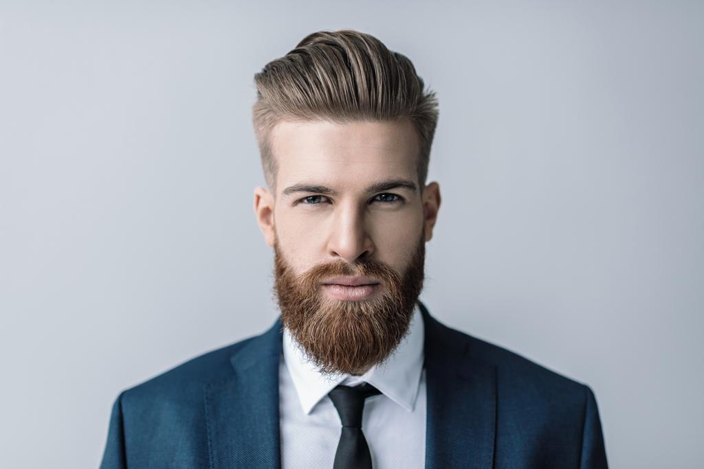 Stílusos szakállas üzletember - Fotó, kép