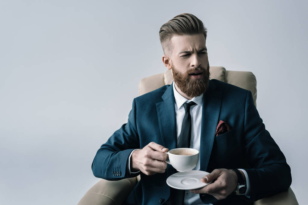 επιχειρηματίας με το φλυτζάνι του καφέ - Φωτογραφία, εικόνα