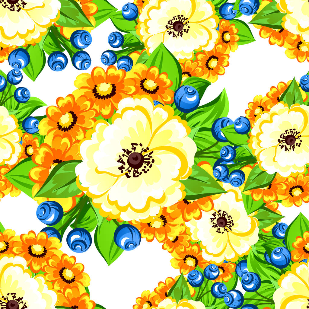 Patrón floral hermoso sin costuras
 - Vector, imagen