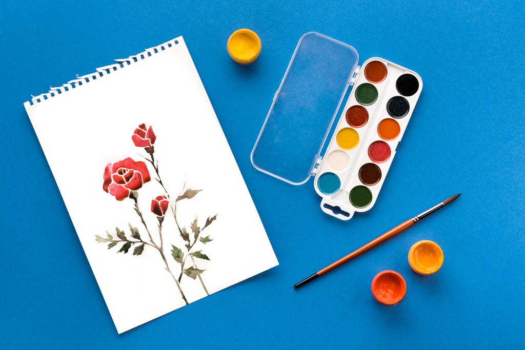 Zeichnung, Farben und Pinsel - Foto, Bild