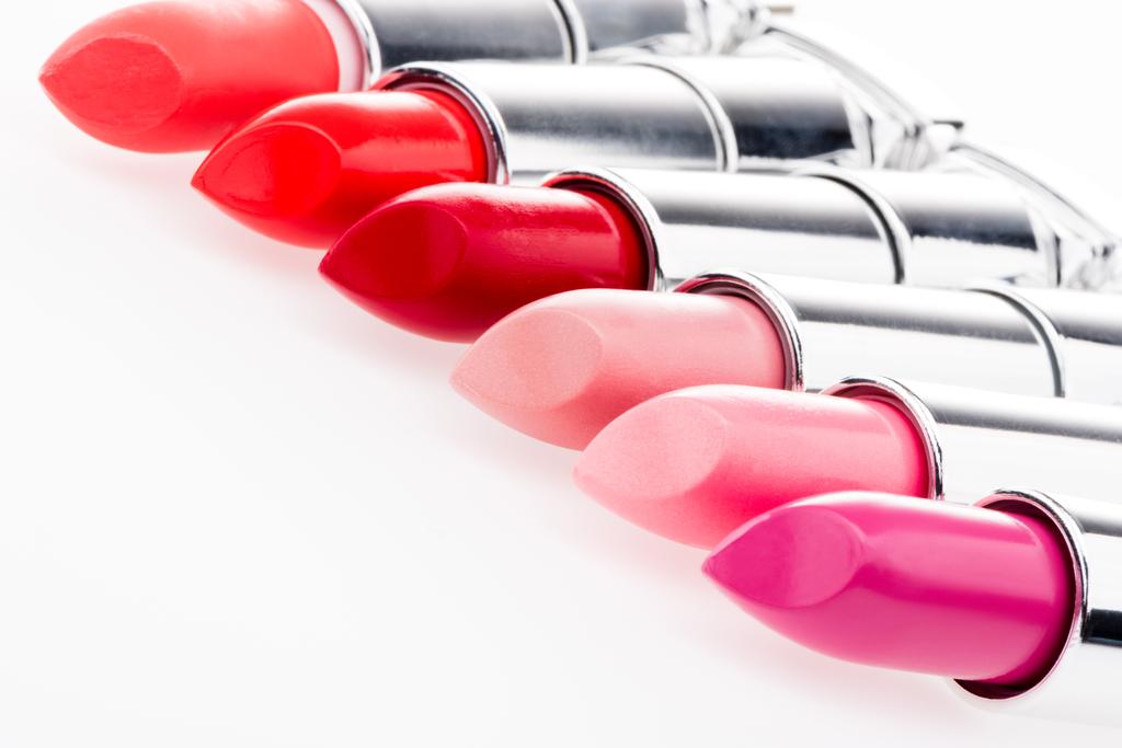 set van modieuze lippenstiften - Foto, afbeelding