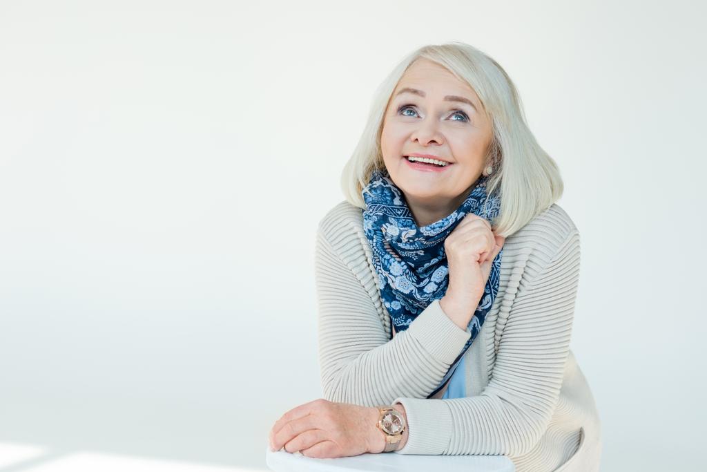 lachende senior vrouw - Foto, afbeelding
