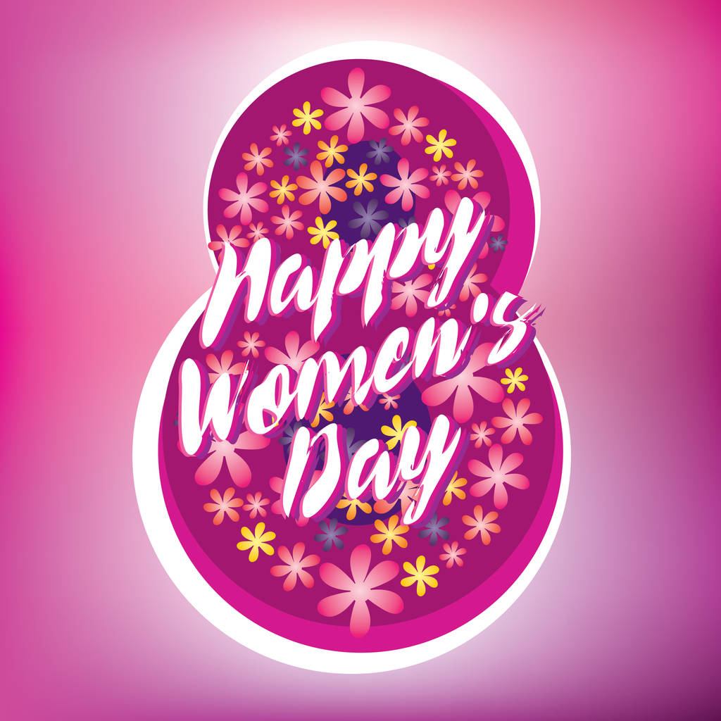 Dia mundial da mulher 8 de março
 - Vetor, Imagem