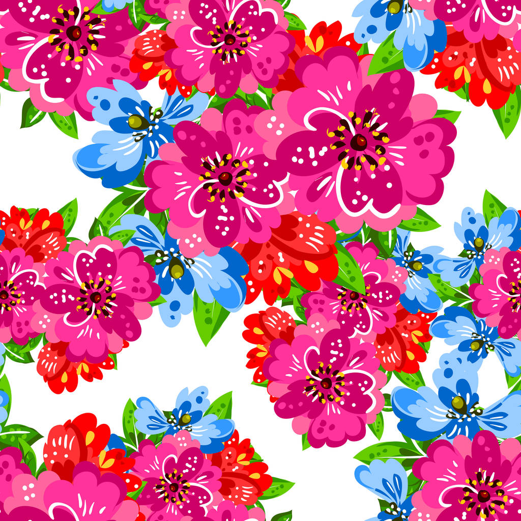 Patrón floral hermoso sin costuras
 - Vector, imagen