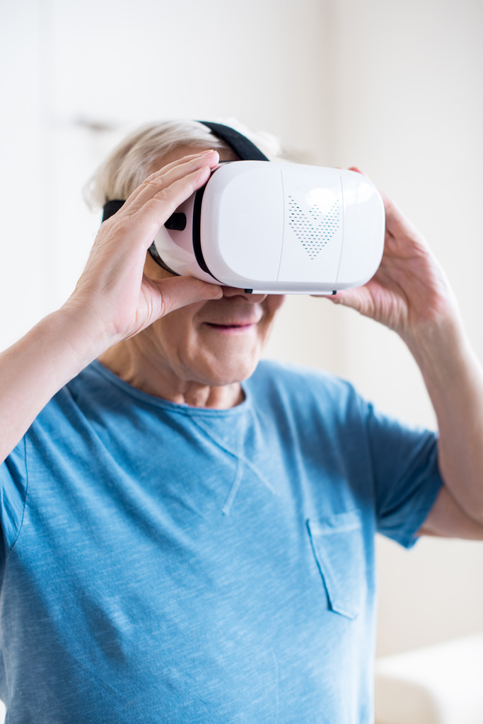 Man in virtual reality headset - Photo, Image