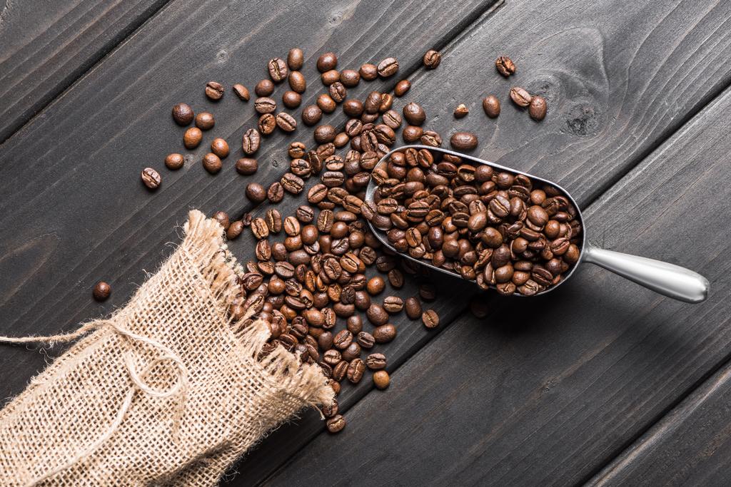 grains de café en sac - Photo, image