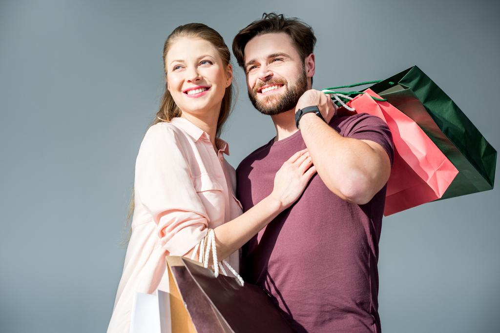 Casal com sacos de compras  - Foto, Imagem