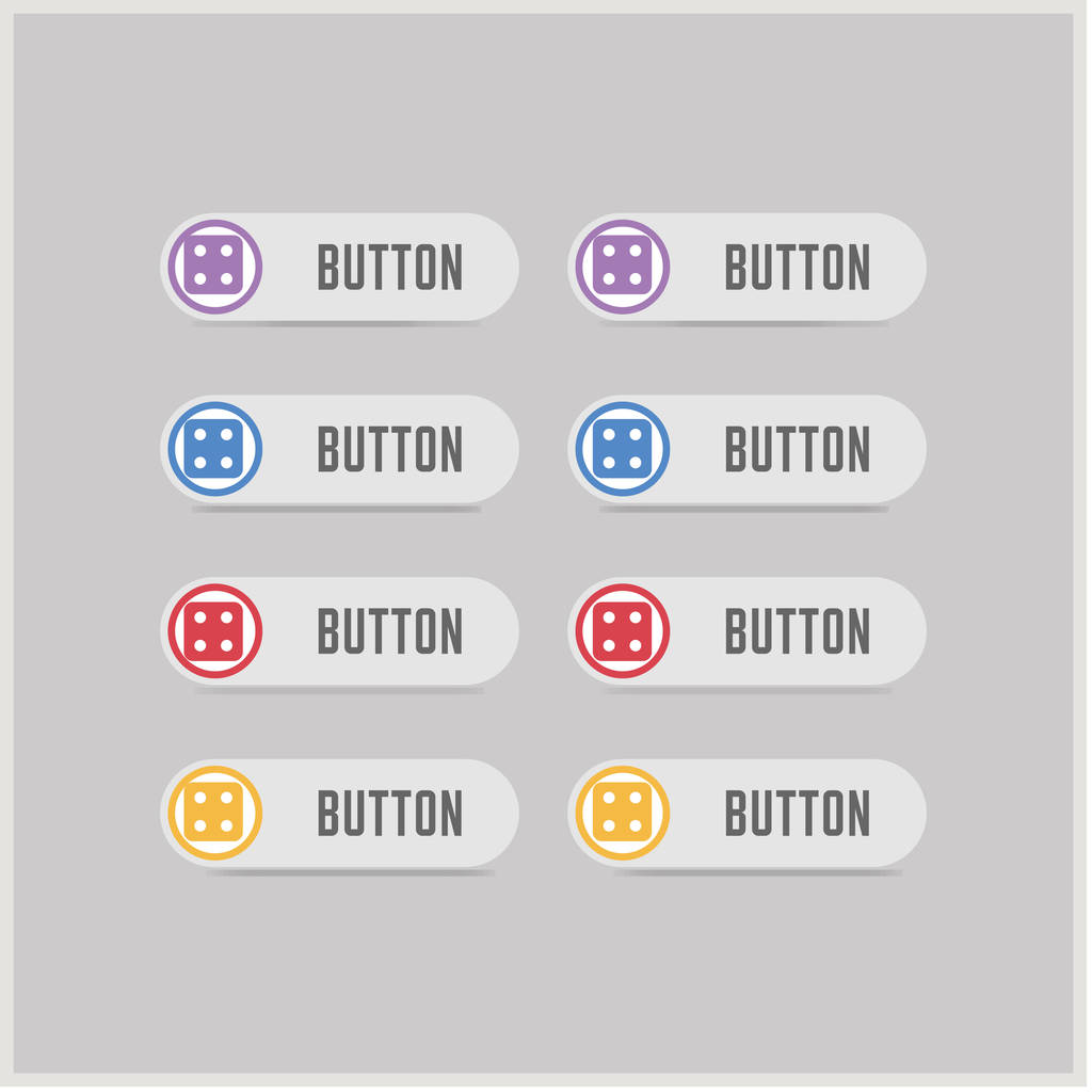 Dice Cube Icon buttons - Vector, Image