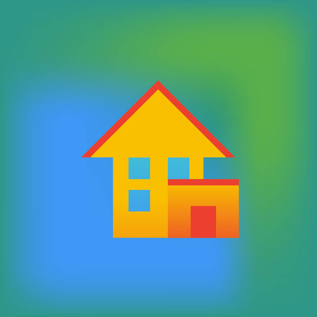 Διάνυσμα εικονίδιο ή εικόνα δείχνει εξοχικό σπίτι σε στυλ μπρουταλισμό - Διάνυσμα, εικόνα