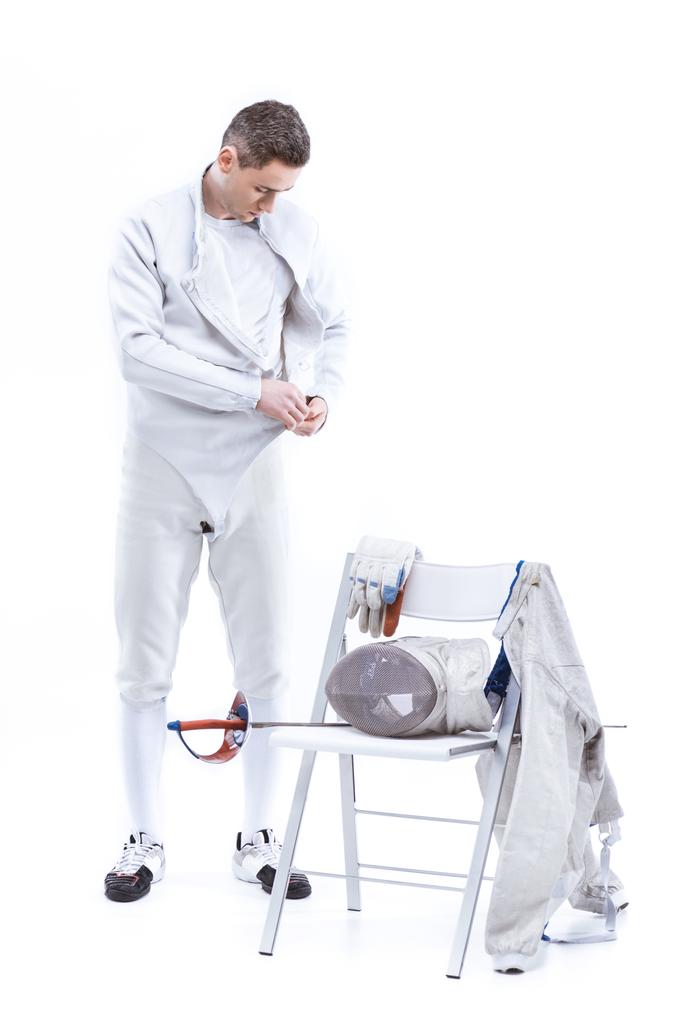 Young man professional fencer  - Photo, Image