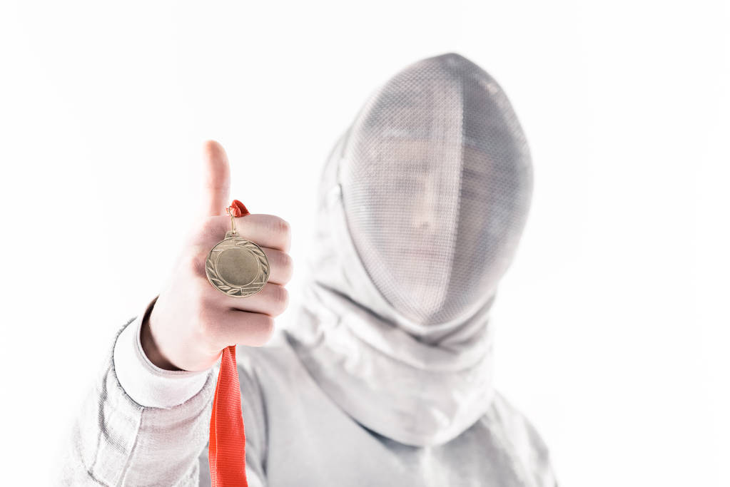 Professional fencer with medal - Photo, Image