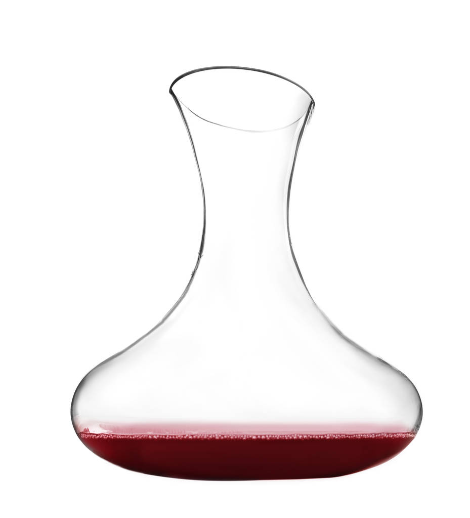 Glaskaraffe mit Rotwein  - Foto, Bild