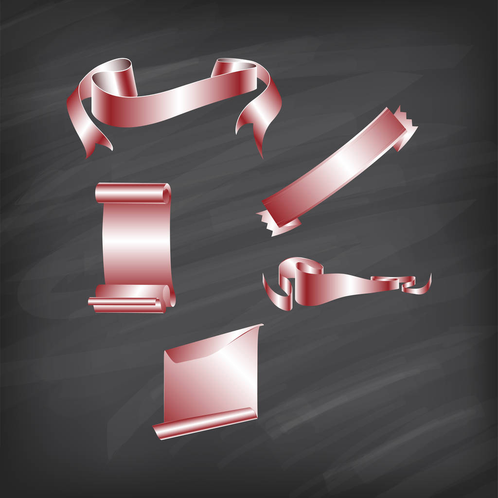 Набір преміальних рожевих стрічок
 - Вектор, зображення