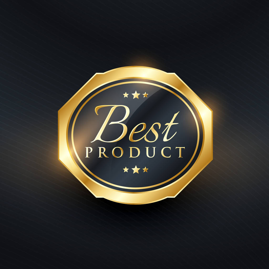 beste product premie gouden label vector symbool - Vector, afbeelding