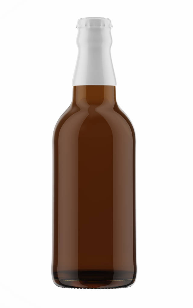 білий топ на коричневій пляшці пива
 - Фото, зображення